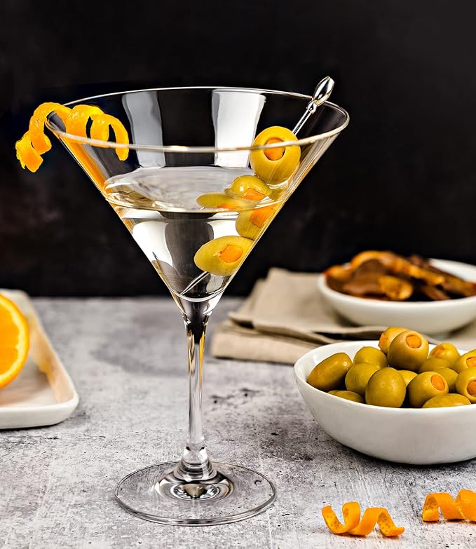 Martini Glasses Set of 4, 9oz Coupe Cocktail Glasses for Margarita | Glassware, Manhattan, Cosmopolitan, Espresso, Home Bar, Evening Parties, Birthdays, Housewarming Gift