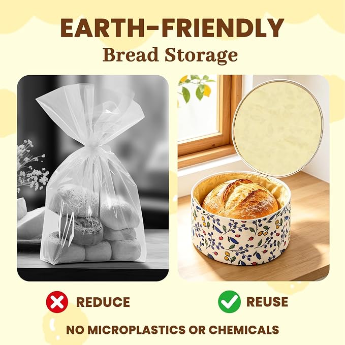 Beeswax Bread Bag For Sourdough & Homemade Bread,Reusable Round Storage Bag | Organic Linen Bread Bag for Round Loaves, Boule Loaves, Gift (Berry) (1 Pack)