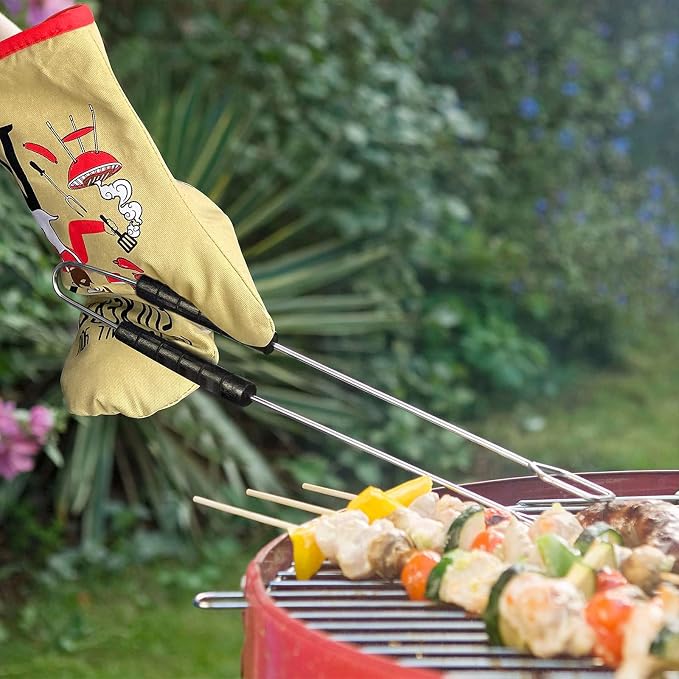 Miracu Funny Oven Mitts, Presents for Chefs, Cooking Gadgets, BBQ Oven Mitt | Unique Gifts for Cooks Dad Brother Him, Manly Christmas Housewarming Grilling Kitchen Culinary Chef Gifts for Men Who Cook
