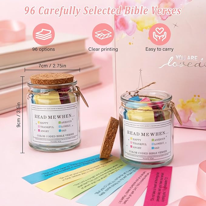Christian Gifts For Women, 9Pcs Inspirational Religious Birthday Gift Set | Unique Catholic Gift Bible Faith Based Accessories, Ceramic Coffee Cup, Tote Bag, Bible Verse Jar, Can Candle, Baptism Gifts
