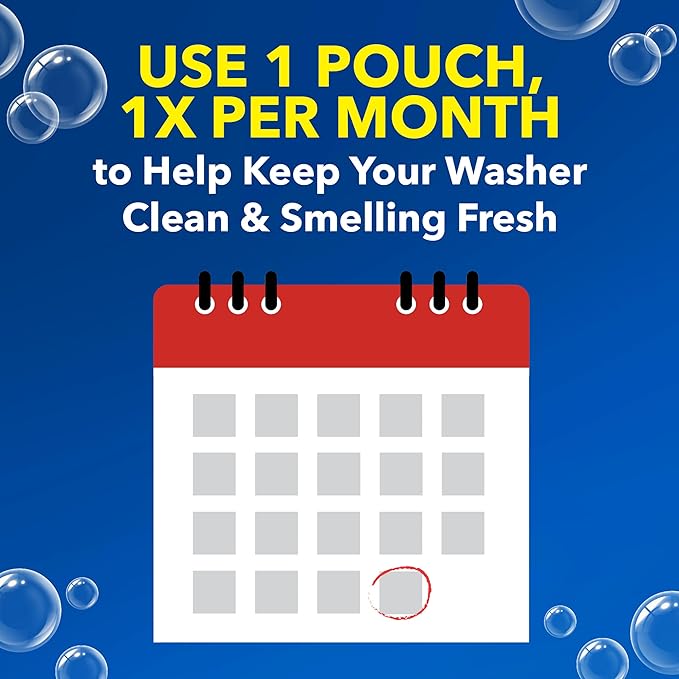 OxiClean Washing Machine Cleaner with Odor Blasters, 4 Count | Washing Machine Odor Eliminator, Removes Odor-Causing Residue, HE & Standard Washer Safe, Septic Safe