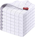 Homaxy 100% Cotton Terry Kitchen Dish Cloths, 7 Pack, White | Ultra Soft and Absorbent Dish Towels for Kitchen, Suitable for Drying and Washing Dishes