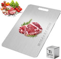 Katori Titanium Cutting Board, 2026 New 100% Pure Titanium Cutting Boards for Kitchen, Double Sided Food Metal Chopping Board, Non Toxic Dishwasher Safe Durable Metal Cut for Meat Fruit Vegetable (M)