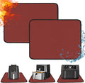 2 PCS Heat Resistant Mats for Countertop Air Fryer, 20x16in, Red | 1022 ℉ Fireproof mat, air fryer accessories for ninja, cosori, waterproof hot pads for kitchen toaster, oven, coffee maker