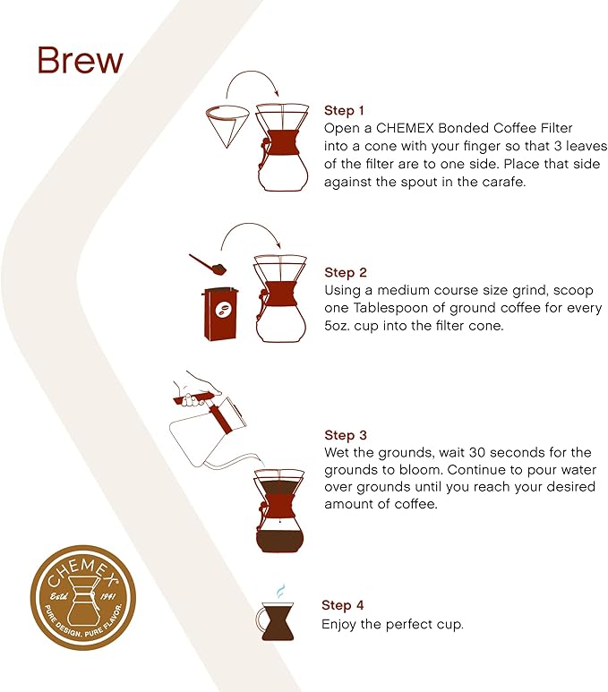 Chemex Pour-Over Glass Coffeemaker - Classic Series - 10-Cup - Exclusive Packaging | Large Manual Drip Coffee Brewer, Non-Porous Borosilicate Glass, Uses Bonded Filters