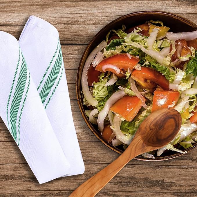 Dish Towels 30 Pack Multi Stripe 100% Cotton Kitchen Towel 15x25 Inch Tea Towels, Dish Cloths for Washing Dishes, Kitchen Rags for Drying Dishes