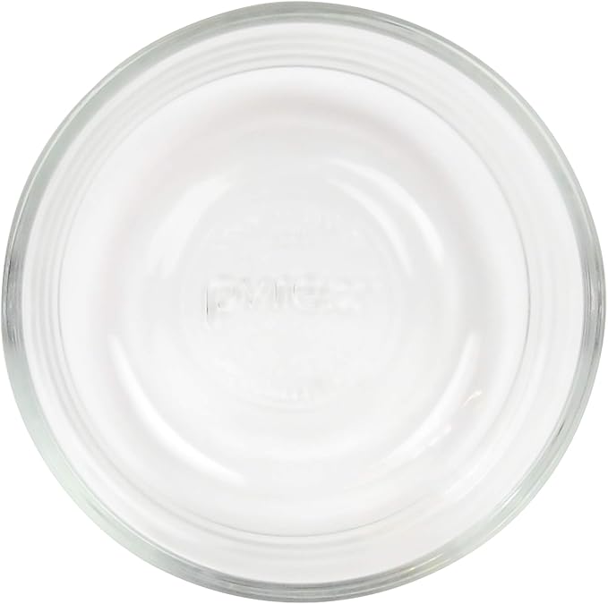 Pyrex 7202 1-Cup Bowls & 7202-PC Sour Cream Lids (4-Pack) - Made in USA | 7202-PC | Nonporous Surface | BPA-Free Covers | Stain-Resistant | Nestable Profile | Top-Rack Dishwasher-Safe