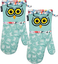 Alselo Oven Mitts, 7"x13.5", 1 Pair | Silicone Printed, Kitchen Mittens