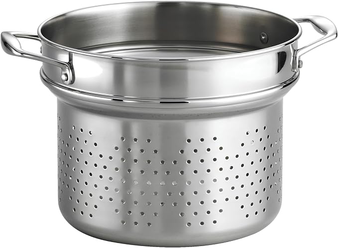 Tramontina Signature Stainless Steel Pasta Strainer Insert for Pot | Basket compatible with 8-Quart Stock Pot