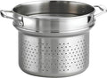 Tramontina Signature Stainless Steel Pasta Strainer Insert for Pot | Basket compatible with 8-Quart Stock Pot
