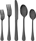 Silverware Set,40-Piece Stainless Steel Flatware Set for 8 | Food-Grade Stainless Steel Cutlery Set,Dishwasher Safe,Mirror Finished Utensil Sets for Home Restaurant,Embossed Pattern-2