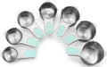 Spring Chef Magnetic Stainless Steel Measuring Cups Set of 7 Patented, Mint | Metal Measuring Cups for Measuring Dry or Liquid Ingredients, Easy to Read Markings, Dishwasher Safe Nesting Magnetic Cups