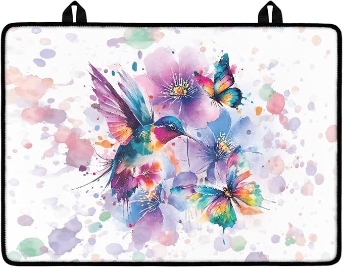 Hummingbird Splash Stove Top Covers for Electric, Heavy Duty Silicone Glass Countertop Protector, Heat Resistant Range Ceramic Stove Top Covers Mat, Induction Cooktop Protector Home Decor