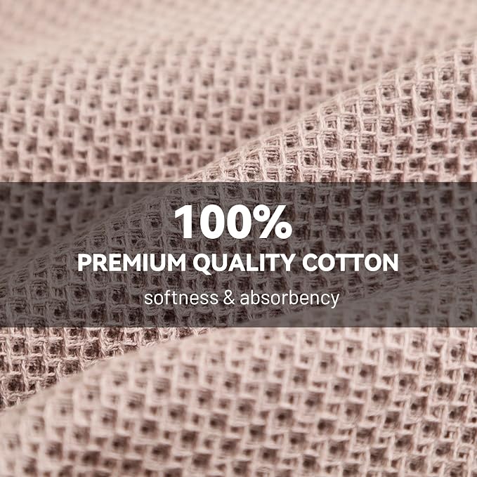 Egles 6 Pack Kitchen Dishcloths 100% Cotton, 12 x 12 Inch | Waffle Dish Cloths, Soft, Absorbent and Quick-Drying Dish Towels, for Washing Dishes
