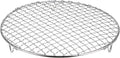 HARFINGTON Round Cooking Rack 10.2-inch 201 Stainless Steel Cross Wire Barbecue Grill Net with 20mm Legs for Cooking Baking Steaming BBQ