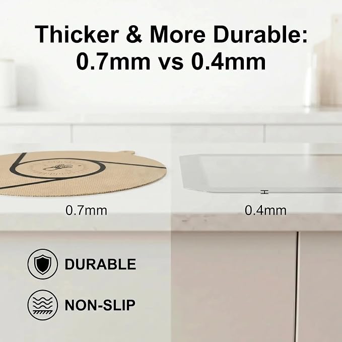 Induction Cooktop Mats - Silicone Stove Cover, Stove Mat 2 Pack 9.4”(24cm) | Scratch Protector for Magnetic Stove, Non-Slip Pads for Pots and Pans, Protects Induction Stove from Spills and Scratches