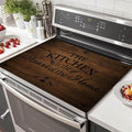 HOMETITUTE Stove Top Cover 28x20 Diatomite Rustic Wood Grain Heat Resistant