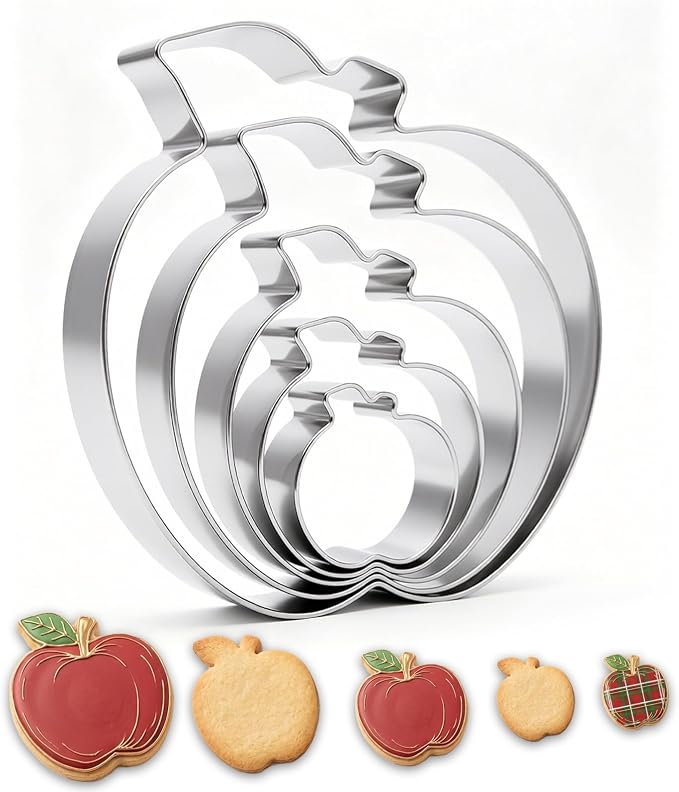 Cookie Cutters, 5 Pack (Apple)