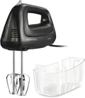 Proctor Silex Easy Mix 5-Speed Electric Hand Mixer with Bowl Rest | Compact and Lightweight | 215 Watts of Peak Power | Snap-On Storage Case | Black | 62512
