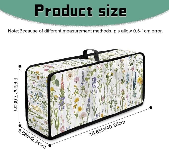 ZDCUSTOM Toaster Covers 2 Slice Wide Slot Fresh Cover for 2 Slice Slim Toaster, Fingerprint Protection & Heat-Resistant Long Slot Toasters Cover for Most Standard Toasters, Floral Leaf Print