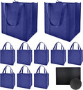10 pack Reusable Grocery Bags,Thick Bottom-Shopping Bag for Groceries | Heavy Duty Large Shopping Totes,Reusable Bags With Handles ,Foldable,Washable ,Load Capacity Over 45 Pounds