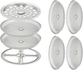 8 Pieces French Press Replacement Parts Stainless Steel Set, 6 Pieces 2.5in Universal French Press Screen, Containing Spiral Disk and Cross Disk for 12oz/2.5 Inch Wide French Press Coffee Press
