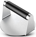 Pisol Smash Burger Press, Hamburger Smasher Tool for Griddle, Stainless Steel Ham Patty Press with Anti-Scald Handle, 5.5" Non Stick Grill Press for Smashburger, Bacon, Ground Beef, Meat, Sausage