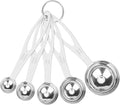 5pcs Measuring Spoon Set, Heavy Duty Stainless Steel | Cooking Baking, Tablespoon Teaspoon for Dry or Liquid Ingredients, Fits in Spice Jar, 1/4 1/2 1 tsp, 1/2 1 tbsp