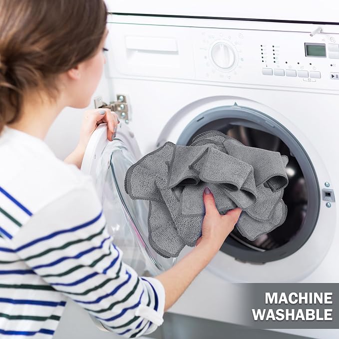 30 Pcs Dry Erase Cloth,6 X 6 Inch,Gray | Cleaning Rags Reasonable Whiteboard Cloth Kitchen Towels Microfiber Towels Cars Wash