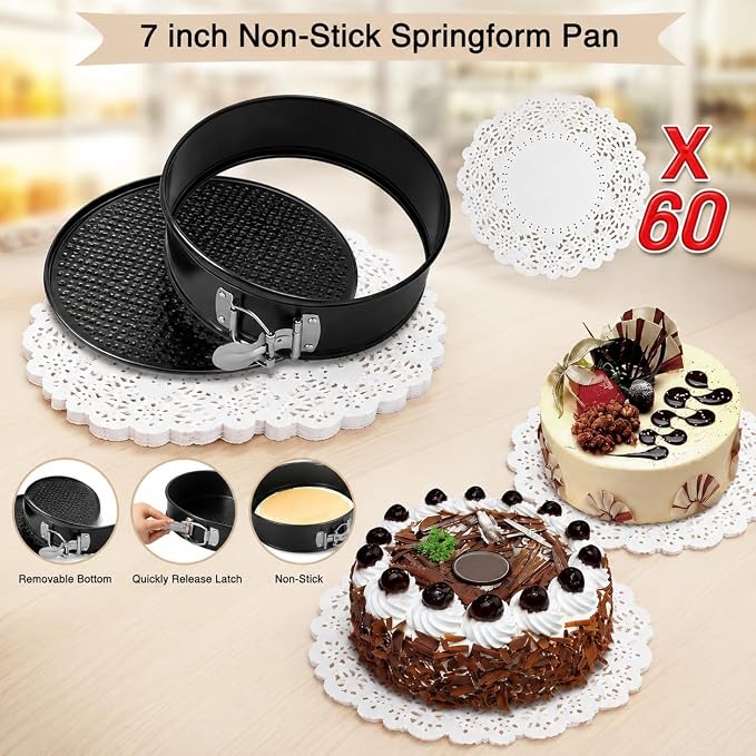 Accessories for Instant Pot, 73 PCS Accessories for Pressure Cooker for 5/6/8 Qt Electric Pressure Cooker -2 Steamer Baskets, Steamer Rack, Non-stick Springform Pan, Egg Rack