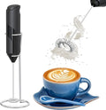 Milk Frother with Stand, Coffee Frother Wand, Drink Mixer Wand | Milk frother handheld with stand; coffee frother handheld; electric whisk frother for protein powder; mini hand frother mixer