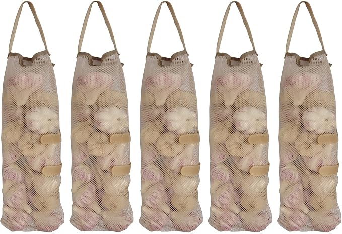 Hanging Mesh Bags - Large Net Produce Bags for Fruits, Veggies, Garlic, Onions or Garbage