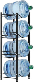 LIANTRAL Water Cooler Jug Rack, 4-Tier Heavy Duty Water Bottle Holder Storage Rack for 5 Gallon Water Dispenser, 5 Gallon Water bottle Holder, 5 Gallon Water Jug Holder | 4-Tier Black,Heavy-Duty Steel,Rustproof,Easy Assembly,Floor Protection,Save Space...