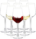 SHYRC Wine Glasses Set of 8, 12oz Clear Red/White, Long Stem Wine Glasses for Party, Wedding and Home