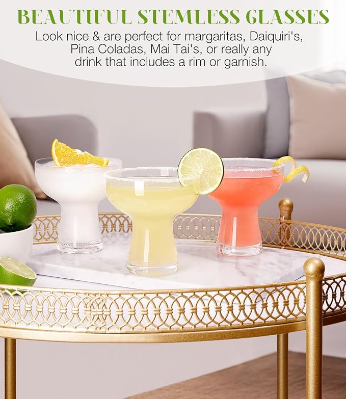 Martini Glasses Set of 2, 14oz Coupe Cocktail Glasses for Margarita | Manhattan, Cosmopolitan, Espresso, Home Bar, Evening Parties, Birthdays, Housewarming Gift