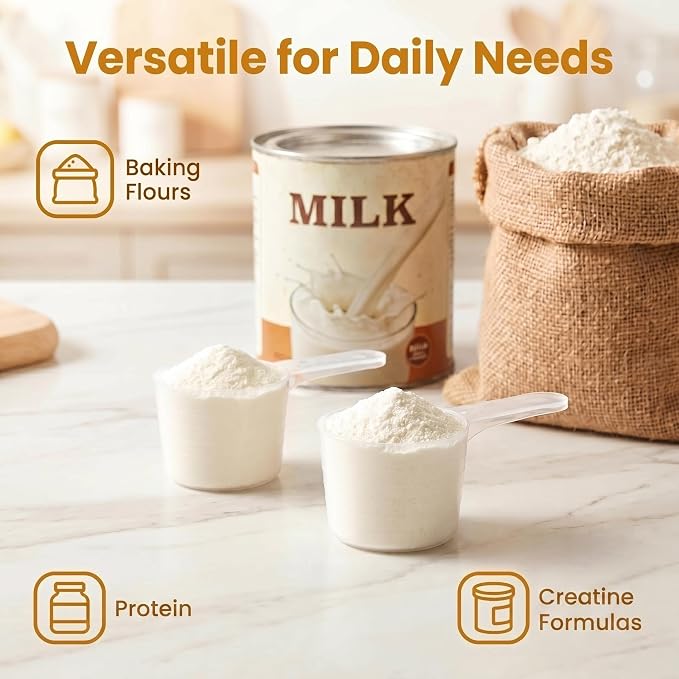 2 Pack 100ml/20tsp/50g Scoop for Creatine,Protein,Powders,Cooking,Recipes,Lab,Food Grade,Plastic PP Material,BPA-free,Meets FDA Standards