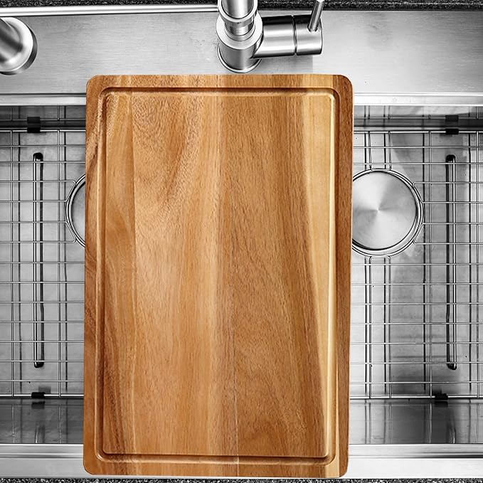 GAOMON 18 x 12 In Acacia Cutting Board for Kitchen, Extra Large Charcuterie Cheese Platter Serving Tray, Food Prep and Serving Boards, Chopping Boards for Meal Vegetables and Cheese