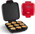 Dash Family Size Egg Bite Maker - Electric Egg Bite Maker with Non-Stick Silicone Cups - Space-Saving Design & Quick Cleanup - Make Sandwiches, Healthy Snacks & Desserts - 9 Servings, Red
