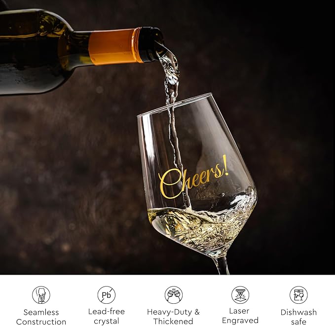 AW BRIDAL Fiance and Fiancee Enagagement Gifts Wine Glasses Set of 2 | Bridal Shower Bachelorette Gifts for Bride and Groom to Be, Wine Glass Gift Basket for Newly Engaged Couple 2026