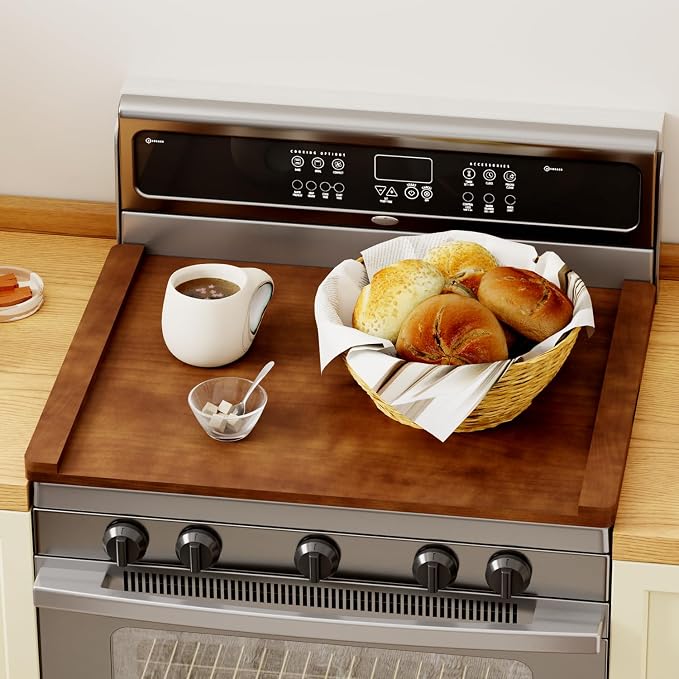 Noodle Board Stove Cover, Stove Top Covers for Electric 30"L X 22"W, Stove Top Covers for Gas Burners, Sink Cover for Counter Space, Durable Easy Clean Countertop, Farmhouse Decor Tray