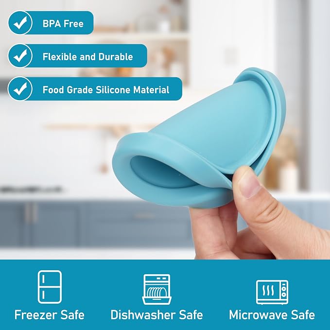 LUVCOSY 7 Cup Silicone Replacement Lids Storage Cover for Pyrex 7402-PC Glass Bowls (Container not Included) 2 Pack Microwave, Dishwasher and Freezer Safe