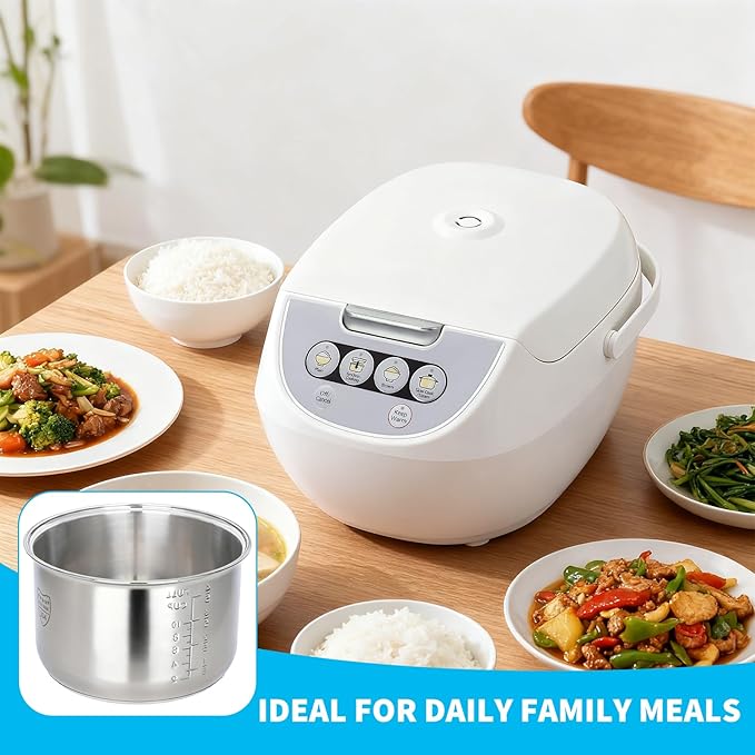 Rice Cooker 5.5 Cupr Inner Pot Compatible with Tiger JBV-A10U Only | 304 Stainless Steel,Easy to Clean and Dishwasher Safe