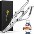 MAD SHARK Heavy Duty Poultry Shears,Spring Loaded Kitchen Shears,Dishwasher | Non-Slip Handle Kitchen Shears, Safety Lock, All Purpose Kitchen Scissors for Chicken, Meat Cutting, Turkey, Fish, Vegetables