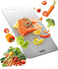 Katori Titanium Cutting Board, 100% Pure Titanium Cutting Boards For Kitchen, Best Non Toxic chopping board, Dishwasher safe, Hygiene and Durability for Meat, Fruit, and Vegetables (12.6L*8W)