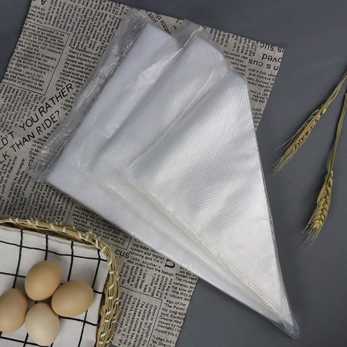 Piping Pastry Bag Pack of 200 Plastic Disposable Cream Pastry Bag Cake Icing Sugarcraft Cupcake Piping Decorating Tool For Baking Supplies (Medium 12'' 200pcs)
