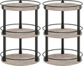 Spice Rack, Set of 2 Lazy Susan Organizer, 3-Tier Turntable Organizer, Rotating Spice Rack Organizer For Cabinet, Compact and Versatile, Greige and Black SR23L2BG