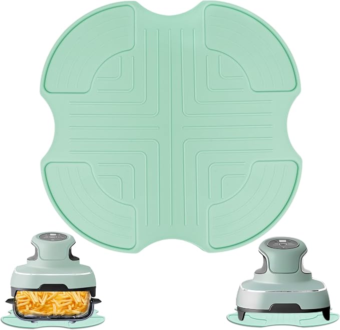 Silicone Heat Resistant Trivet Pad for Ninja Crispi Air Fryer | Non-Slip Mat for Countertops, Easy-Clean, Compatible with Ninja Air FN101GY/FN101SG/FN101ST (Mint Green)