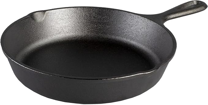 Lodge Seasoned Cast Iron Skillet 9 Inches - PFAS-Free, Non-Toxic Cookware - Use with an Oven, Stove, Grill, or Campfire - Naturally Non-Stick & Oven Safe