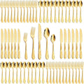 Gold Silverware Set for 12, 60-Piece Stainless Steel Flatware Set