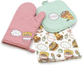 Pusheen The Cat - 3 Piece Kitchen Set collection - Pot Holder, Oven Mitt, and Towel